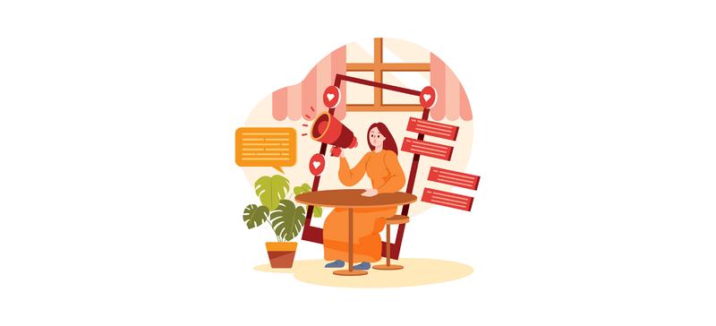 social media marketing concept