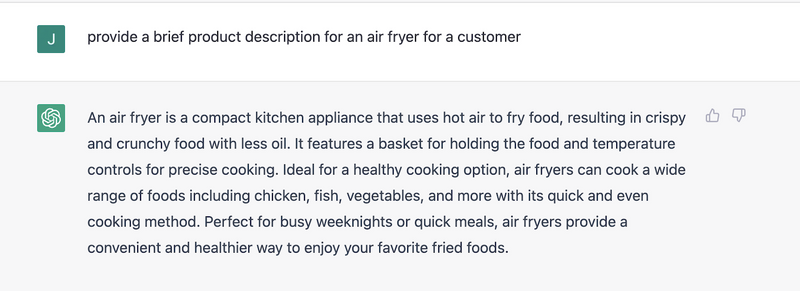 Request product description