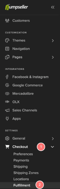 fulfillment settings