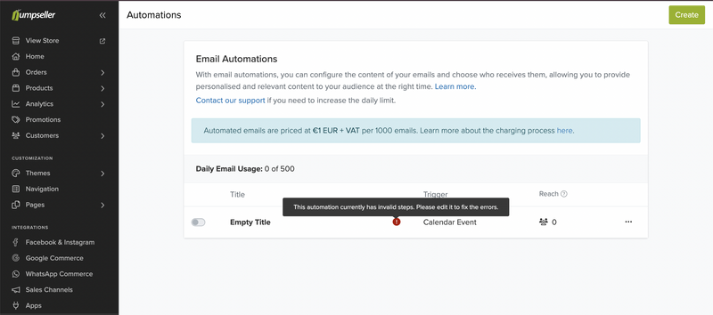 Invalid Automation