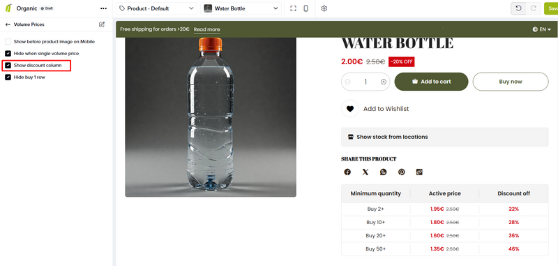 With discount applied