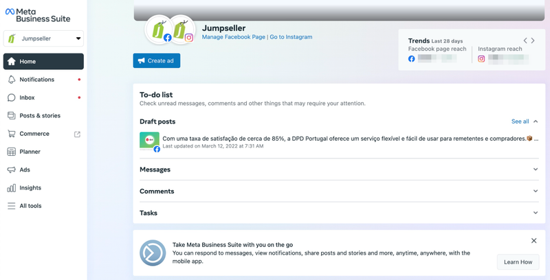 setup facebook account