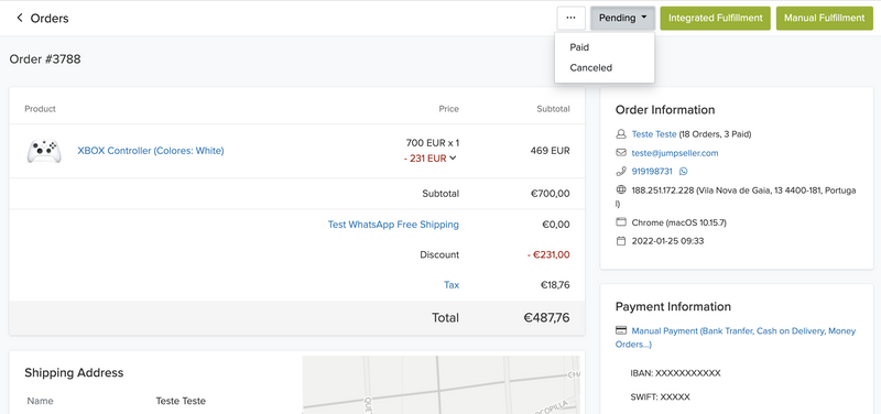 order overview