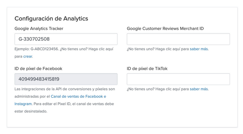 Analytics Configuration