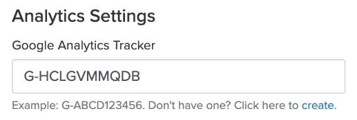 add google analytics tracker