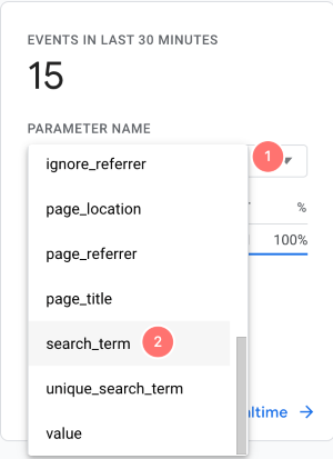 search term parameter
