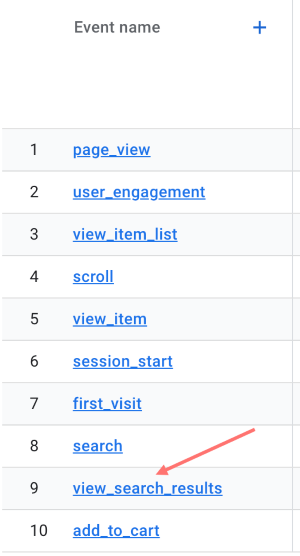 view search results