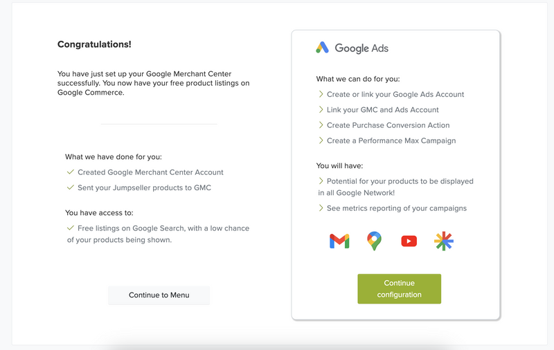 Merchant Account Created
