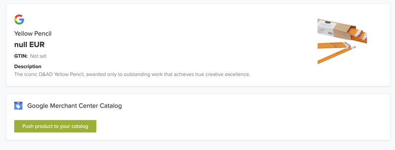 Activate products Google Commerce