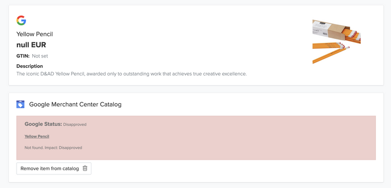 Activate products Google Commerce