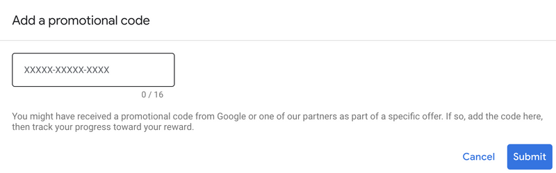 promo code