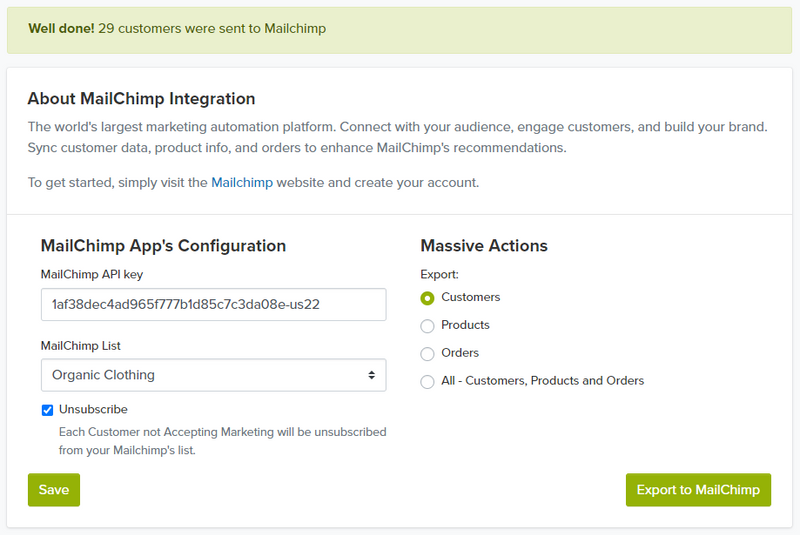 mailchimp app success