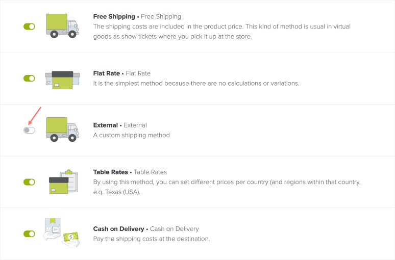 activate shipping method