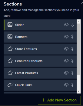 edit sections