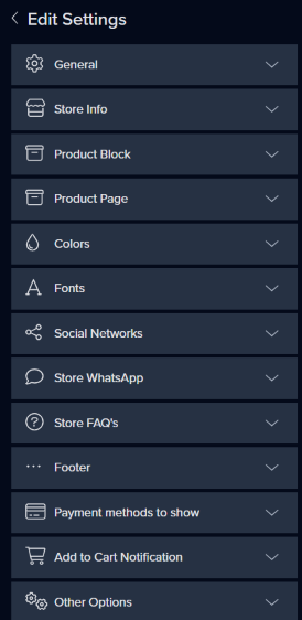 edit theme settings