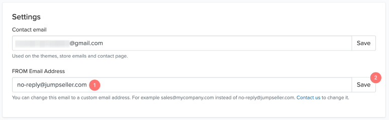 email settings