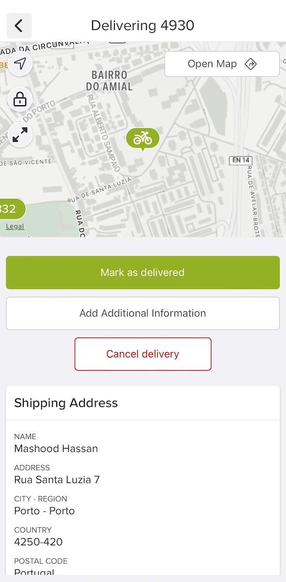 order information