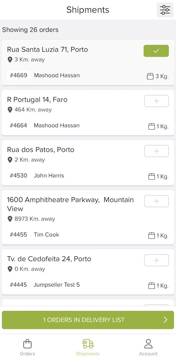 order information