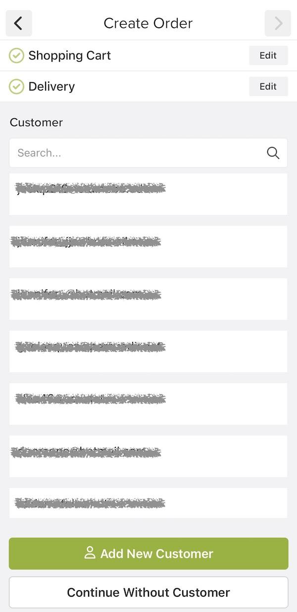order information