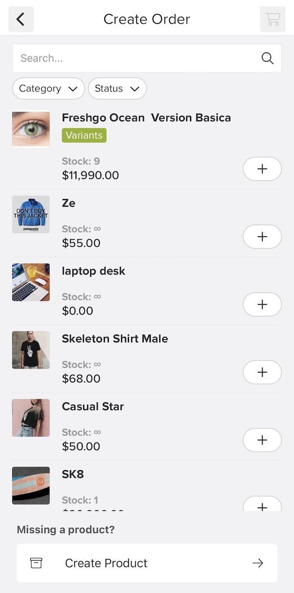 order information