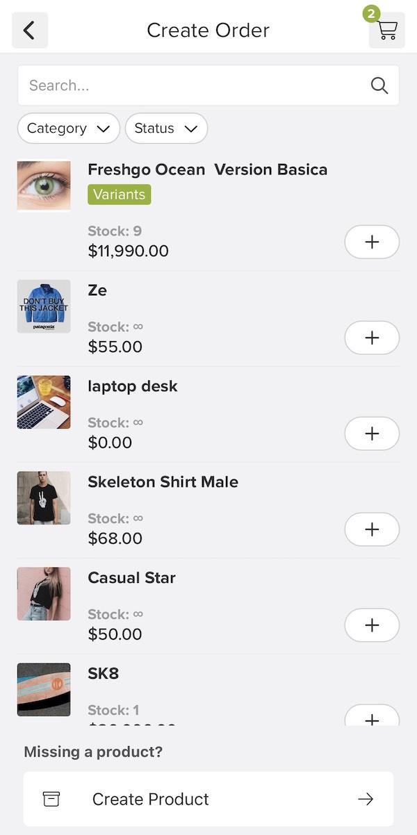 order information