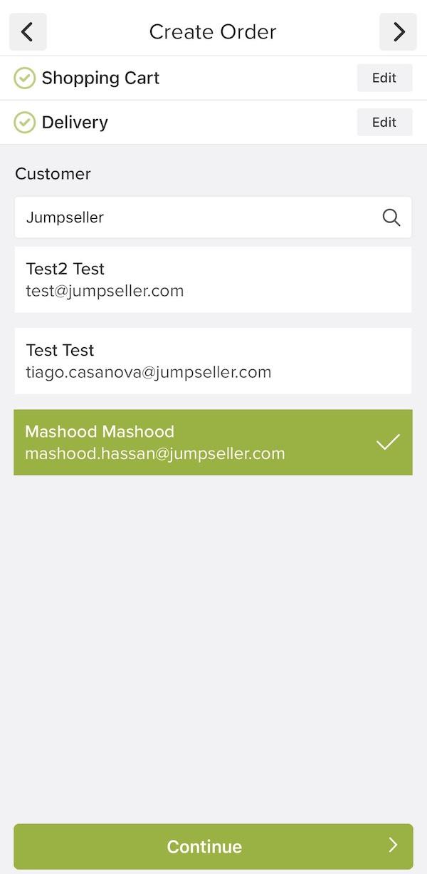 order information