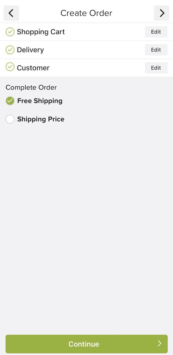 order information