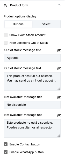 Stock per location settings