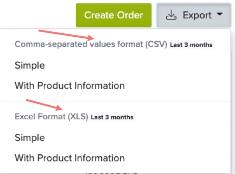 Export Orders