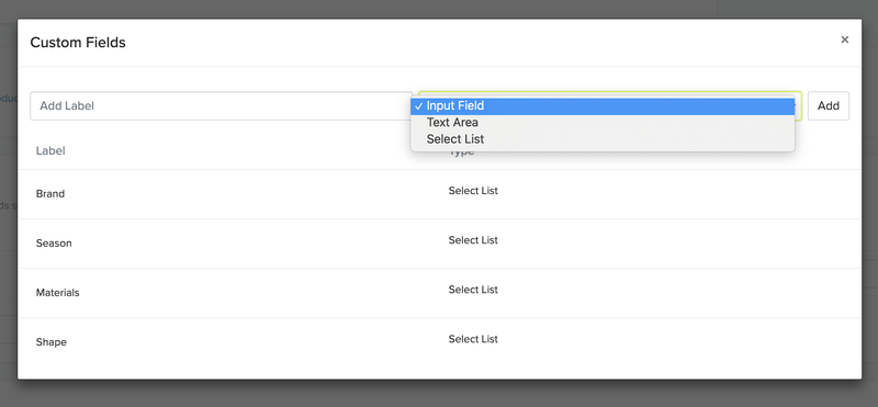 Product Custom Fields