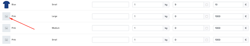 Product Options with Associated Images
