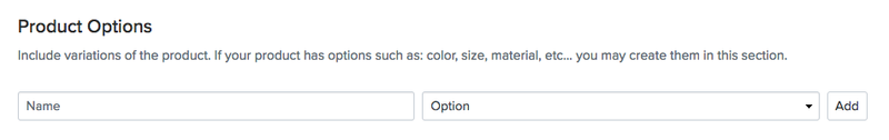 Product Options