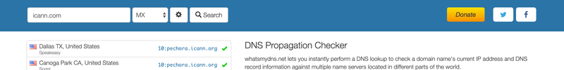 MX Record - icann.com