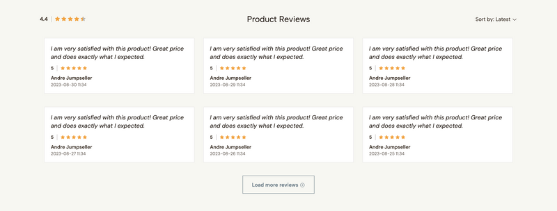 Product Revies component