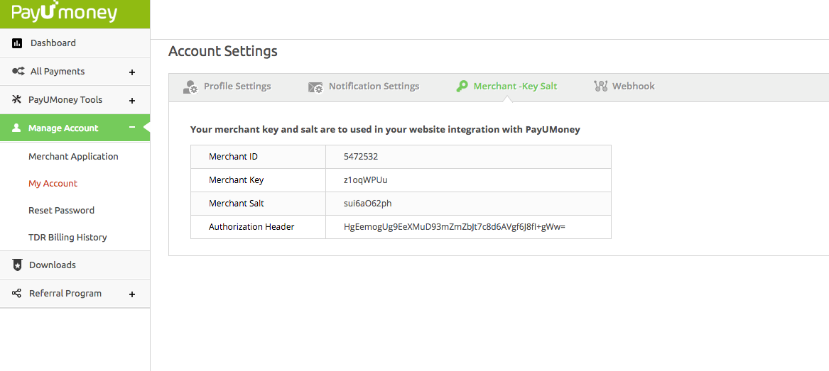PayUmoney Technical Information